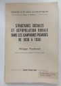 Structures Sociales et Dépopulation Rurale dans les Campagnes Picardes de 1836 a 1936.