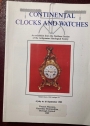 Continental Clocks and Watches. An Exhibition from the Northern Section of the Antiquarian Horological Society.