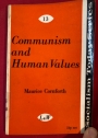 Communism and Human Values.