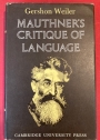 Mauthner's Critique of Language.
