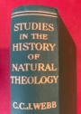 Studies in the History of Natural Theology.