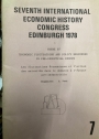 Seventh International Economical History Congress Edinburgh 1978. Theme B7: Economic Fluctuations and Policy Responses in Pre-Industrial Europe.