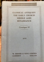 Classical Antiquity: The Early Church, Middle Ages, Renaissance. Catalogue 94.