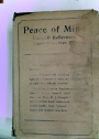 Peace of Mind. Essays and Reflections, August 1914 - September 1917. Second (Revised) Edition.