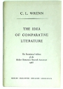 The Idea of Comparative Literature.