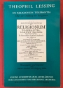 De Religionum Tolerantia. Über die Duldung der Religionen.