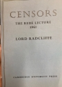 Censors. Rede Lecture 1961.