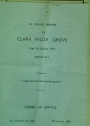 Funeral Service of Clara Hilda Grove, All Saints' Church.