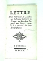 Lettre d'un imprimeur de Londres au défenseur du clergé de France, au sujet de la réponse aux lettres contre l'immunitè des biens ecclésiastiques.