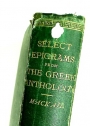 Select Epigrams from the Greek Anthology Edited with a Revised Text.