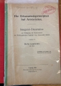 Die Erkenntnisprinzipien bei Aristoteles.