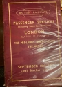 Passenger Services. London (Euston, St Pancras) - The Midlands, North Wales, The North. September 10, 1951.