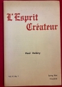 Paul Valéry. (=L'Esprit Créateur, Volume 4, No 1, Spring 1964)