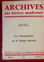 Les Contemplations ou le Temps Retrouvé (Archives des Lettres Modernes, No. 41)
