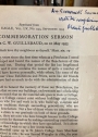 The Commemoration Sermon.