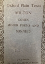 Comus: A Mask. Minor Poems and Sonnets.