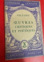 Oeuvres Critiques et Poétiques.