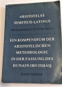 Ein Kompendium der Aristotelischen Meteorologie in der Fassung des Hunain ibn Ishaq.