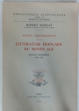 Manuel Bibliographique de la Littérature Française du Moyen Age. Second Supplement (1954 - 1960).