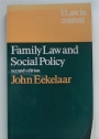 Family Law and Social Policy. Second Edition.