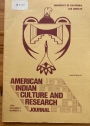 American Indian Culture and Research Journal. Voume 2, Number 2, 1978.