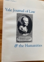 Yale Journal of Law and the Humanities. Volume 3, Number 1, Winter 1989.