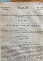 Expenditure of the Contingent Fund of the State Department - 1842. Letter from the Secretary of State, Transmitting a Statement of the Expenditures Made, during the Year 1842, from the Appropriation for the Contingent Expenses of the State Department.