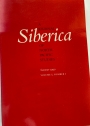 Siberica: A Journal of North Pacific Studies. Volume 1, Number 1, Summer 1990.