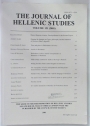 The Journal of Hellenic Studies. Volume 121 (2001).