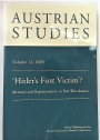 Austrian Studies. Volume 11, 2003. 'Hitler's First Victim'? Memory and Representation in Post-War Austria.