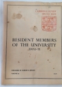 Cambridge Review Special Issue. Volume 92. Resident Members of the University 1970-71.