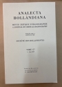 Analecta Bollandiana. Revue Critique d'Hagiographie. A Journal of Critical Hagiography. Tome 127, Part 1, June 2009.