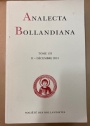 Analecta Bollandiana. Revue Critique d'Hagiographie. A Journal of Critical Hagiography. Tome 133, Part 2, December 2015.