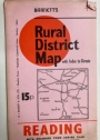Barnett's Reading. Rural District Map with Index to Streets. Enlarged Town Centre Plan and Road Map of Berkshire.