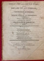 Great Cry and Little Wool; or, The Squads in an Uproar; or The Progress of Politics; or, Epistles, Poetical and Picturesque. Written by Toby Scout, Esq. A Member of the Opposition; and Edited by Peter Pindar, Esq. Parts 1 (ONLY)