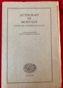 Autografi di Montale. Fondo dell'Università di Pavia.