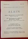Alain. Bulletin No 86, Février 1999. Alain, L'Imagination et les Beaux-Arts; Anniversaire de la Mort de Maurice Savin,