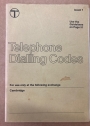 British Telecom Telephone Dialling Codes, Issue 1. Cambridge Exchange.