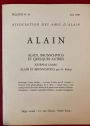 Alain. Bulletin No 66, Juin 1987. Alain, Brunschvicg et quelques Autres.