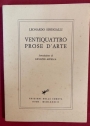 Ventiquattro Prose d'Arte. Introduzione di Giuseppe Appella.