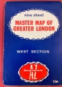 Nine Sheet Master Map of Greater London: West Section.