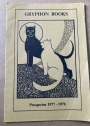 Gryphon Books. Prospectus 1977 - 1978.