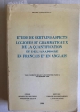 Etude de certains aspects logiques et grammaticaux de la quantification et de l'anaphore en français et en anglais.