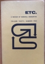 Etc. A Review of General Semantics. Volume 30, Number 2, June 1973.