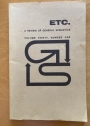Etc. A Review of General Semantics. Volume 30, Number 1, March 1973.
