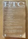 Etc. A Review of General Semantics. A Quarterly Concerned with the Role of Language and Symbols in Human Behavior. Volume 23, No 2, June 1966.