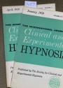 The International Journal of Clinical and Experimental Hypnosis. Volume 7, No 1 & 2. January and April 1959