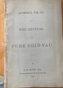 The Revival of Pure Shin-Tau. Extracted from Transactions of the Asiatic Society of Japan, 1905.