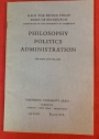 Philosophy, Politics, Administration. The Rede Lecture, 1979.