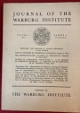 Journal of the Warburg Institute. Volume 1, Number 2, October 1937.